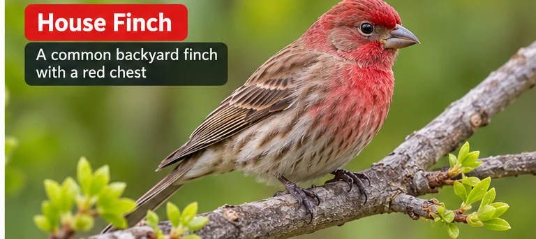AI-generated illustration of House Finch for Midwest bird identification